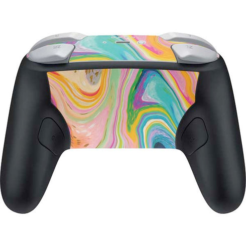 Rainbow Marble by Etta Vee Nintendo Switch 2 (2025) Pro Controller Skin